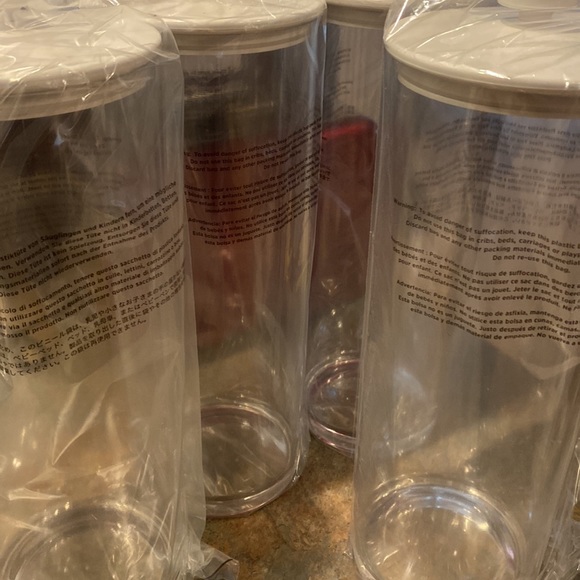 mDesign acrylic airtight apothecary storage organizer canister jars set of 4 - Picture 9 of 9